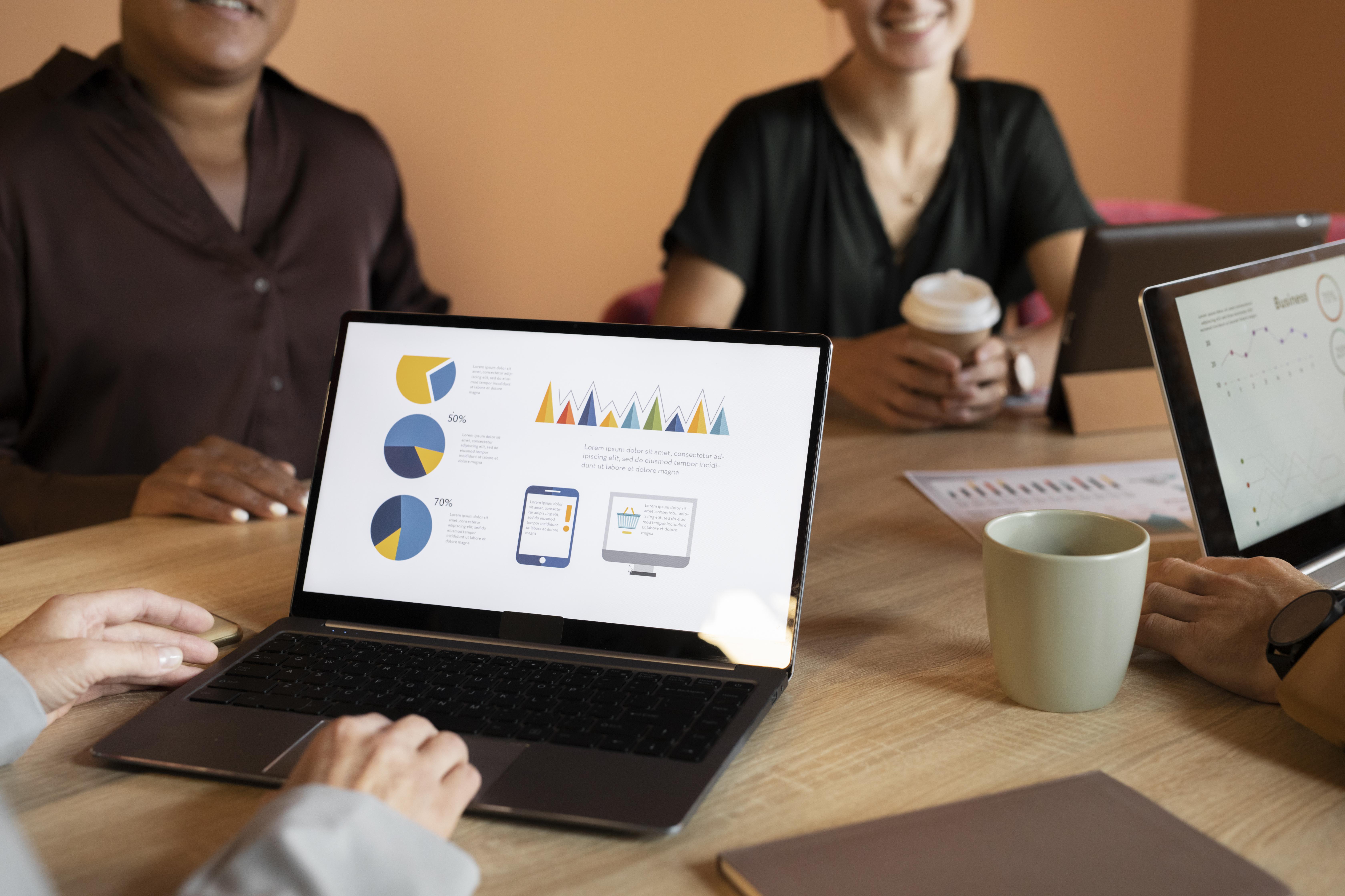 Enterprise SEO audit preparation scene with SEO dashboards, website analytics, checklists, and performance graphs on modern screens